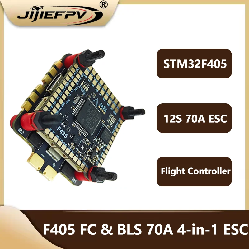 

JIJIE F4 F435 Stack Flight Controller 30x30 / AM32 70A 4-in-1 3-8S Brushless ESC / for FPV Racing Drone Freestyle Drone Quadcopt
