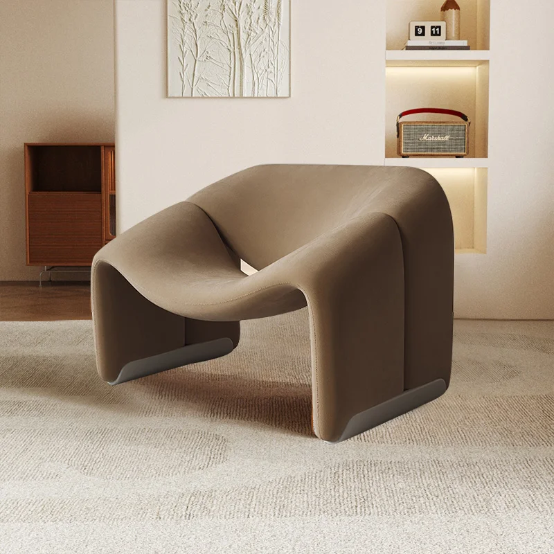 شرفة غرفة المعيشة غرفة النوم المبتسمة أريكة واحدة كسول التفاوض الاستقبال منطقة الصالة طاولات الترفيه في القرون الوسطى أثاث المنزل #4