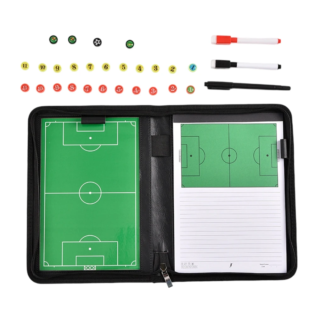 Papan Taktik Sepak Bola Ber-resleting dengan Potongan Magnetik dan Alat Pelatihan Portabel yang Dapat Ditulis untuk Strategi Tim Sepak Bola