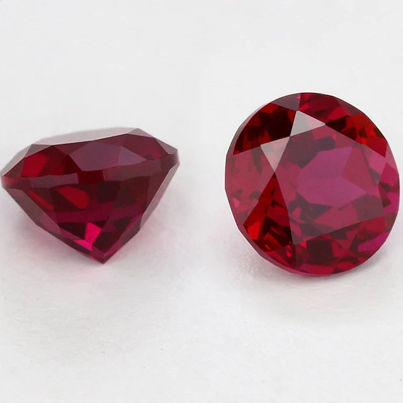 أعلى جولة الأوجه حمامة الدم مختبر نمت روبي أحجار كريمة مفكوكة اختبار موس صلابة لصنع المجوهرات جوهرة جمع الحجر #4