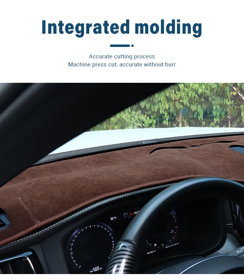 Für Hyundai Sonata LF 2015 2016 2017 2018, Flanell, Auto-Armaturenbrett, Anti-UV-Abdeckung, Sonnenschutz, Matten, vermeiden Sie Lichtpolster, rutschfeste Teppiche – Detail 7