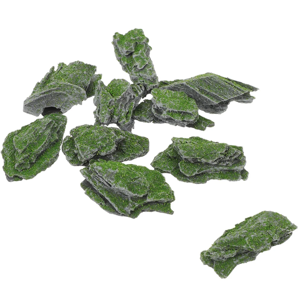10pcs Simulation Stone Miniature Bark Diy Model Making Toys Scenario Base Making Materials Military/Sandtable Landscape Diorama