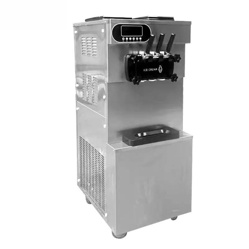 

Vertical ice cream machine Commercial three-head soft ice cream machine 22L/H large-capacity ice cream machine for shopping