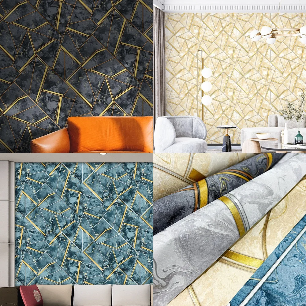 

Простые 3D геометрические линии обои неправильной формы в полоску ПВХ водонепроницаемый фон обои для гостиной