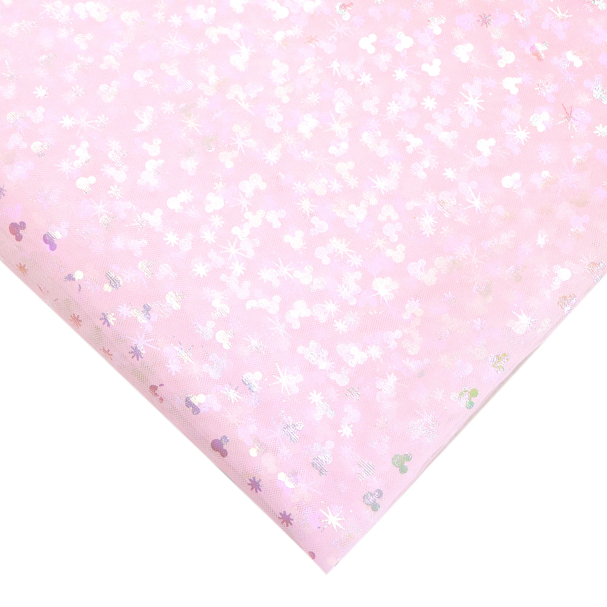 50x130 سنتيمتر قزحي الألوان ديزني ميكي احباط تول شبكة النسيج DIY بها بنفسك الملابس توتو فستان الزفاف ديكور الأورجانزا الحرف الخياطة النسيج