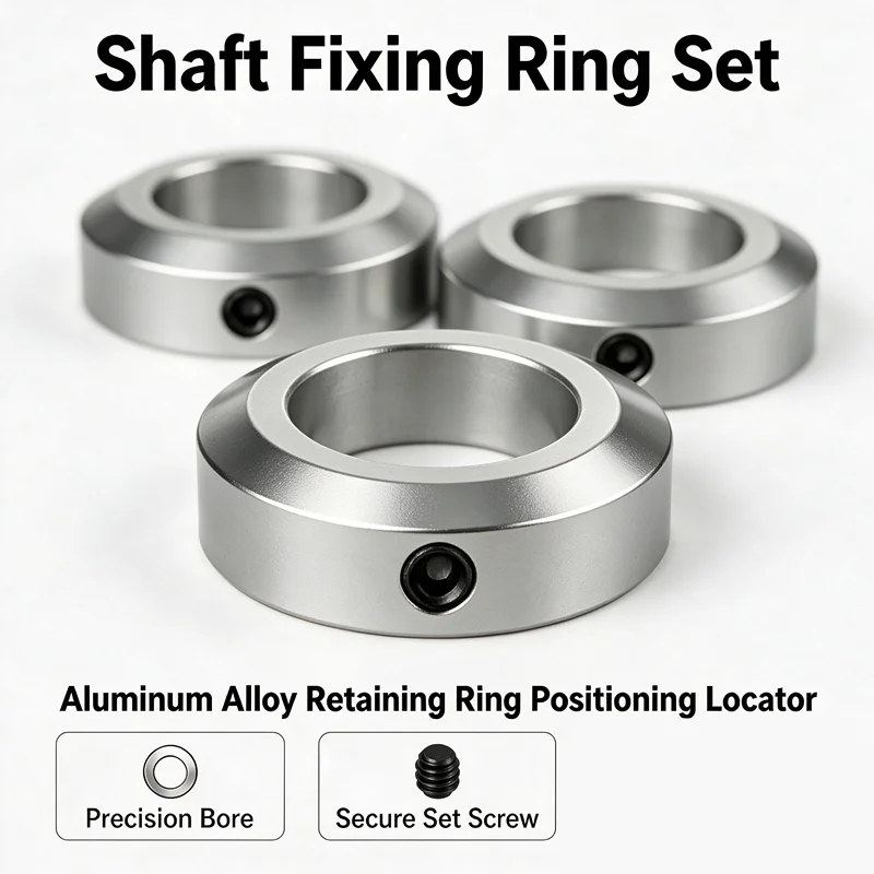 Aluminum Alloy Shaft Fixing Ring Set Screw Type Shaft Stop Limiter Retaining Ring Positioning Locator For Linear Optical Shaft