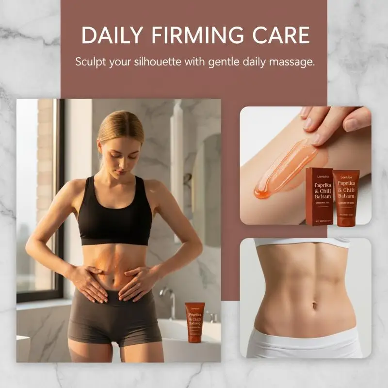 Laniska Capsaicin Abdominal Care Gel Plant  Moisturizing Massage Cream  Smooths Skin, Reveals Beautiful Lines