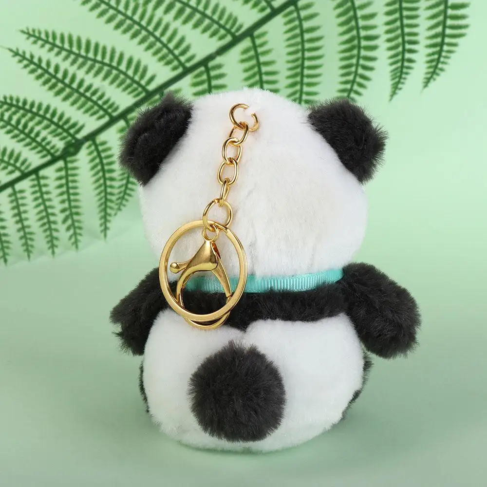 Pouco fresco de pelúcia bonito panda chaveiro boneca estilo coreano pp algodão carro chaveiro feminino