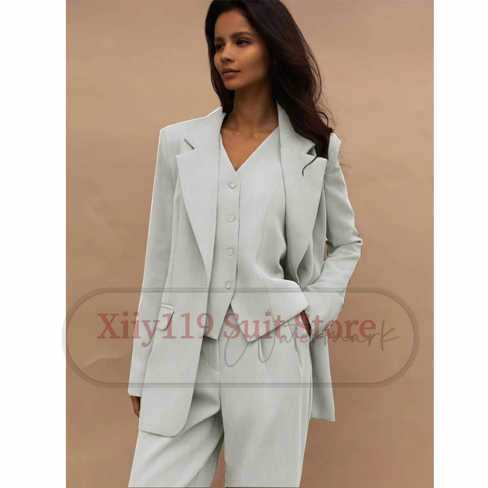 Three Piece Women\'s Suit Solid Color Casual Business Single Breasted Suit Elegant Women\'s Sets to Dress New in Matching Sets