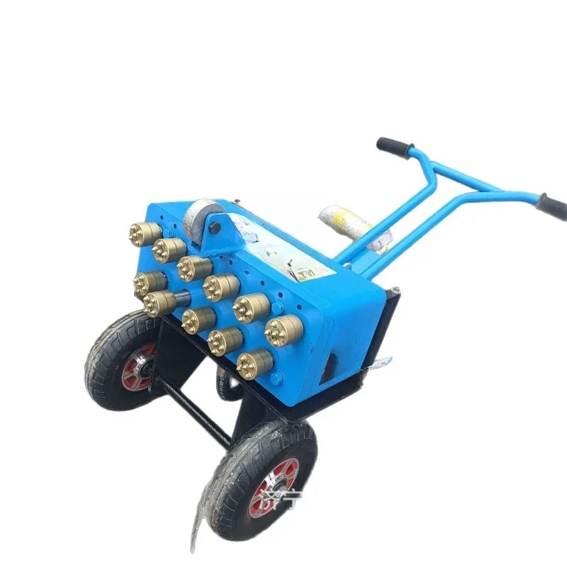 Walk-behind chiseling machine concrete pavement chiseling machine 11 heads 23 heads reinforced chiseling milling machine