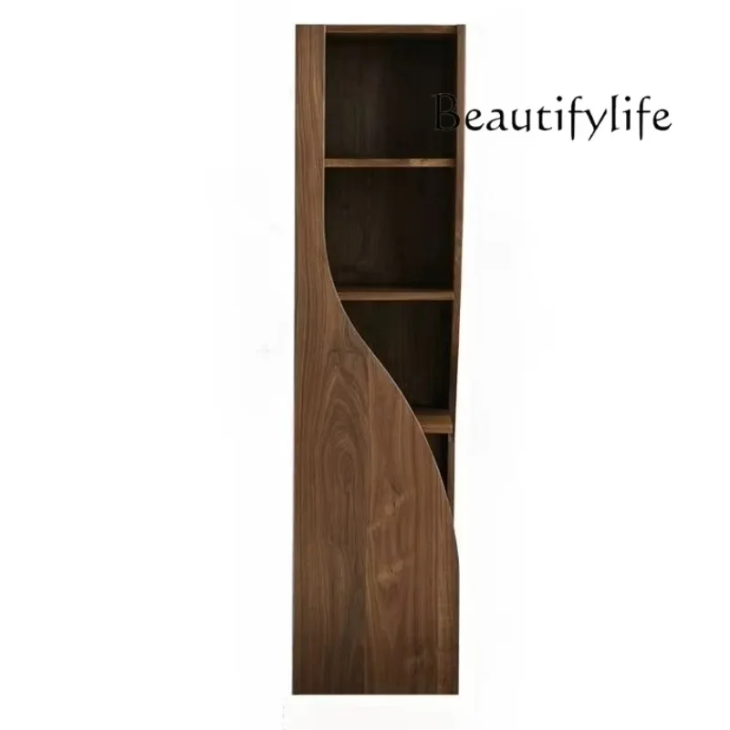 

North American Black Walnut All Solid Wood Cabinet Corner Shelf Corner Restaurant Corner Cabinet Storage Cabinet