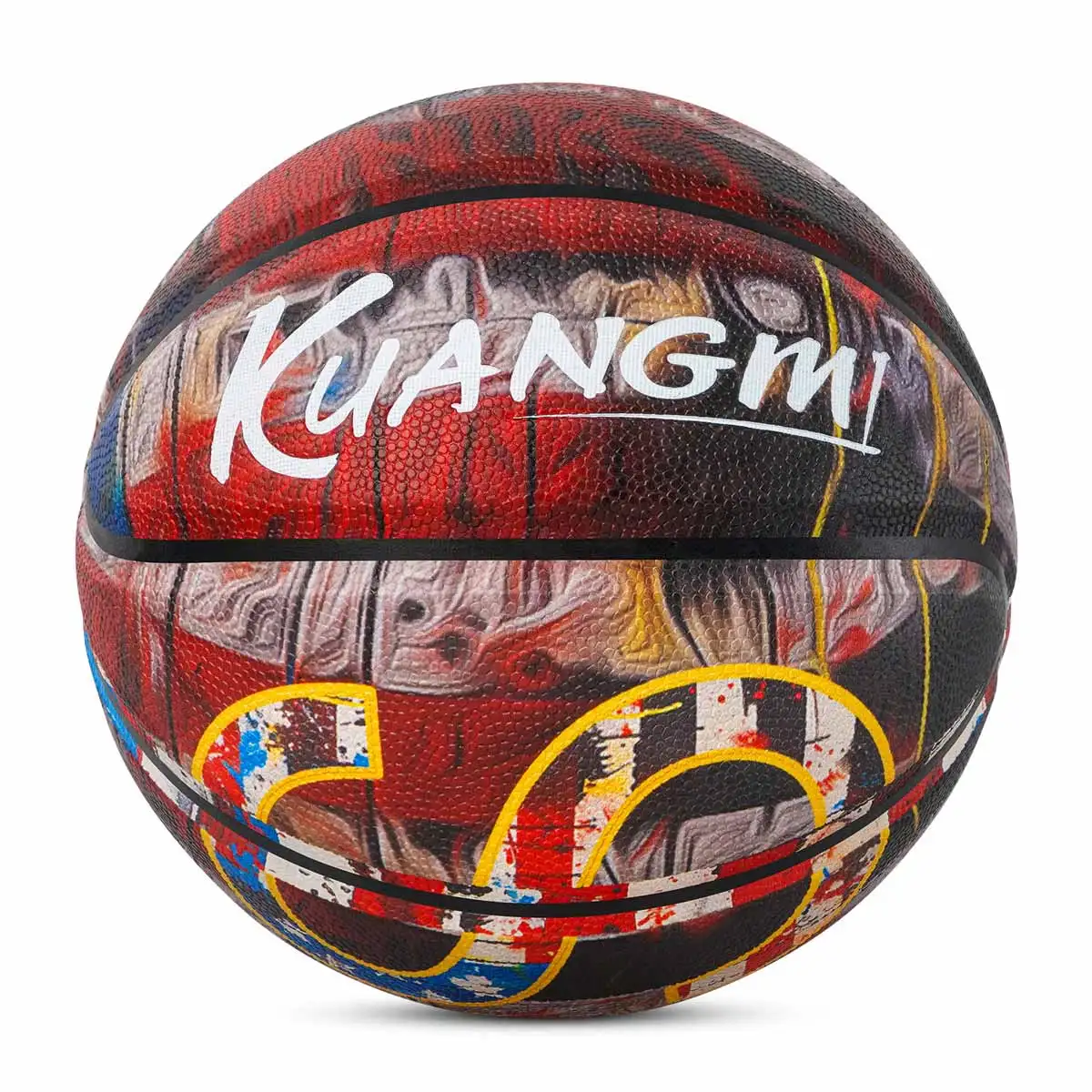 كرة سلة الشارع المخصصة من Kuangmi مقاس 7 29.5 بوصة، لألعاب كرة السلة الخارجية والداخلية، هدية نهائية، KMBB506