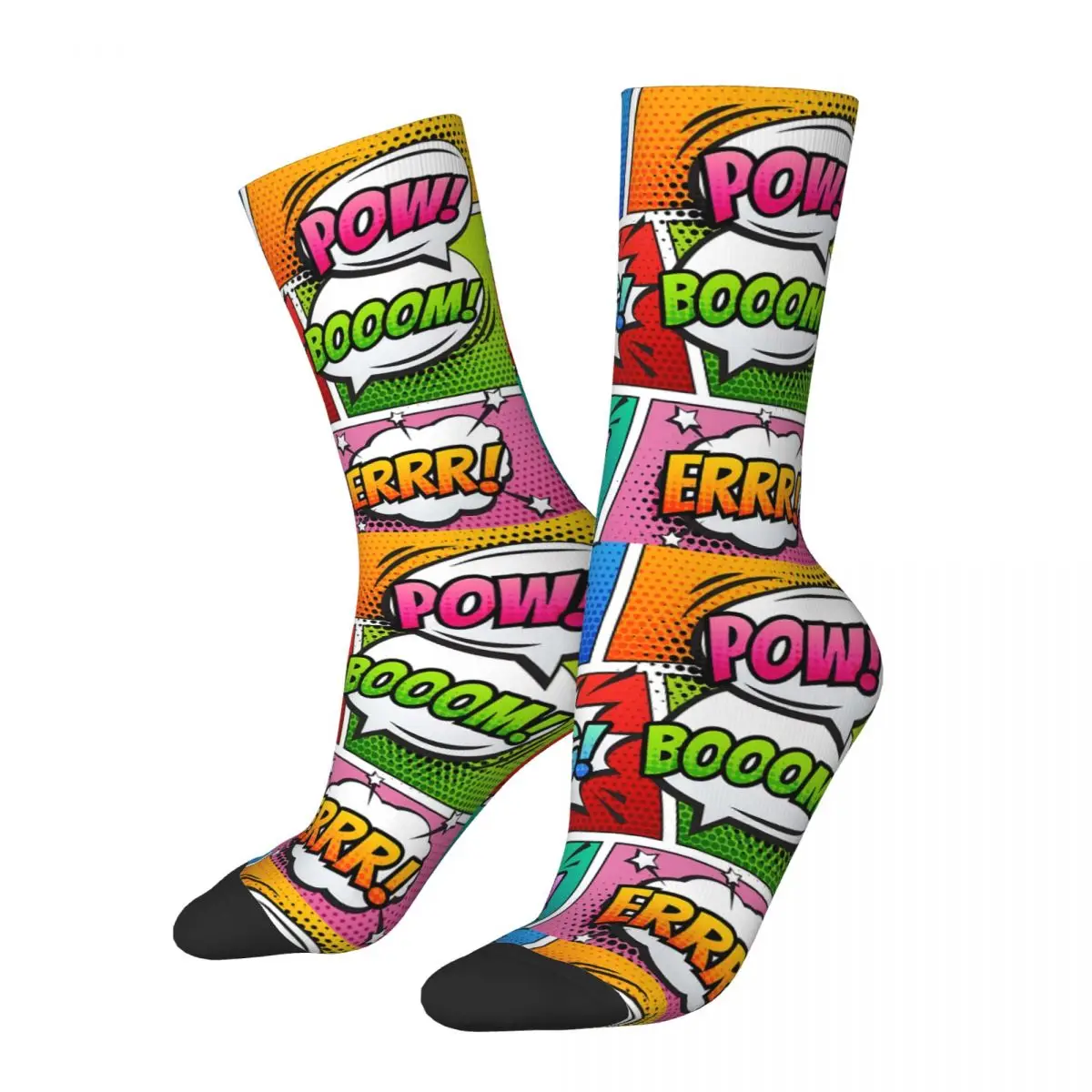 

Comic Book Lover Pop Art Comic Book Panels Men Women Socks Cycling Novelty Spring Summer Autumn Winter Stockings Gift