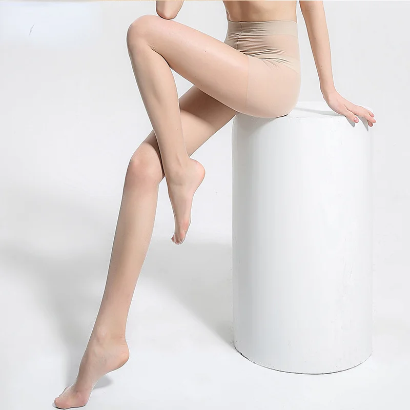 Flesh-colored Stockings Core Silk Plus Gear Pantyhose Spring and Summer 5D Ultra-thin Transparent Sexy Legs Skin-covering Socks