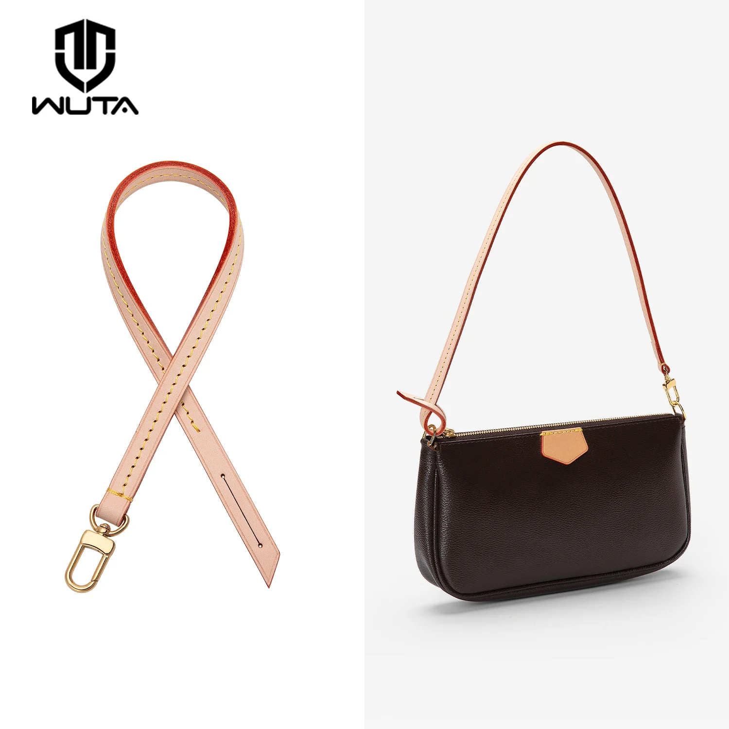 

Luxury Vegetable Tanned Leather Bag Strap For LV Pochette Underarm Crossbody Shoulder Straps Replacement Bag Accessories