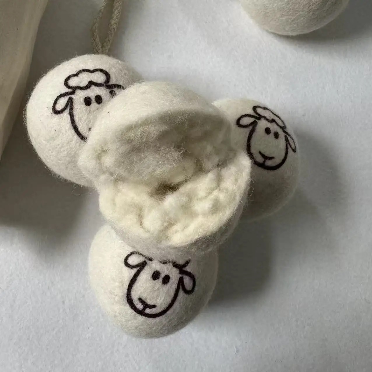 SGS Washing Machine Reusable Wool Balls Quick Drying Anti-tangling Laundry Balls Dryer Anti-static Balls