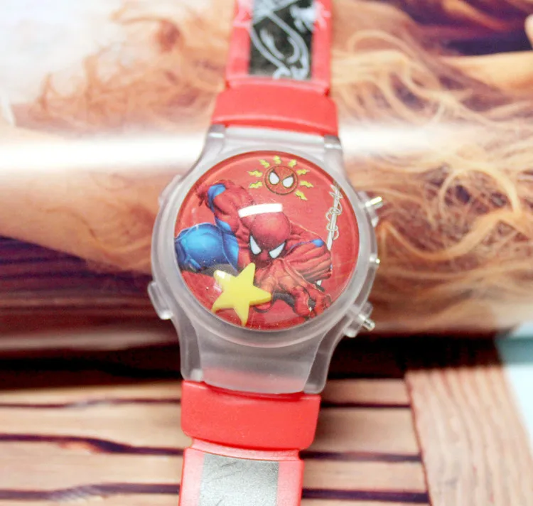 Disney Mickey Minnie Cartoon Leuchtende Kinderuhr Silikonarmband Niedliche Flash-Musikuhr Kinderuhr Uhren Geburtstagsgeschenke