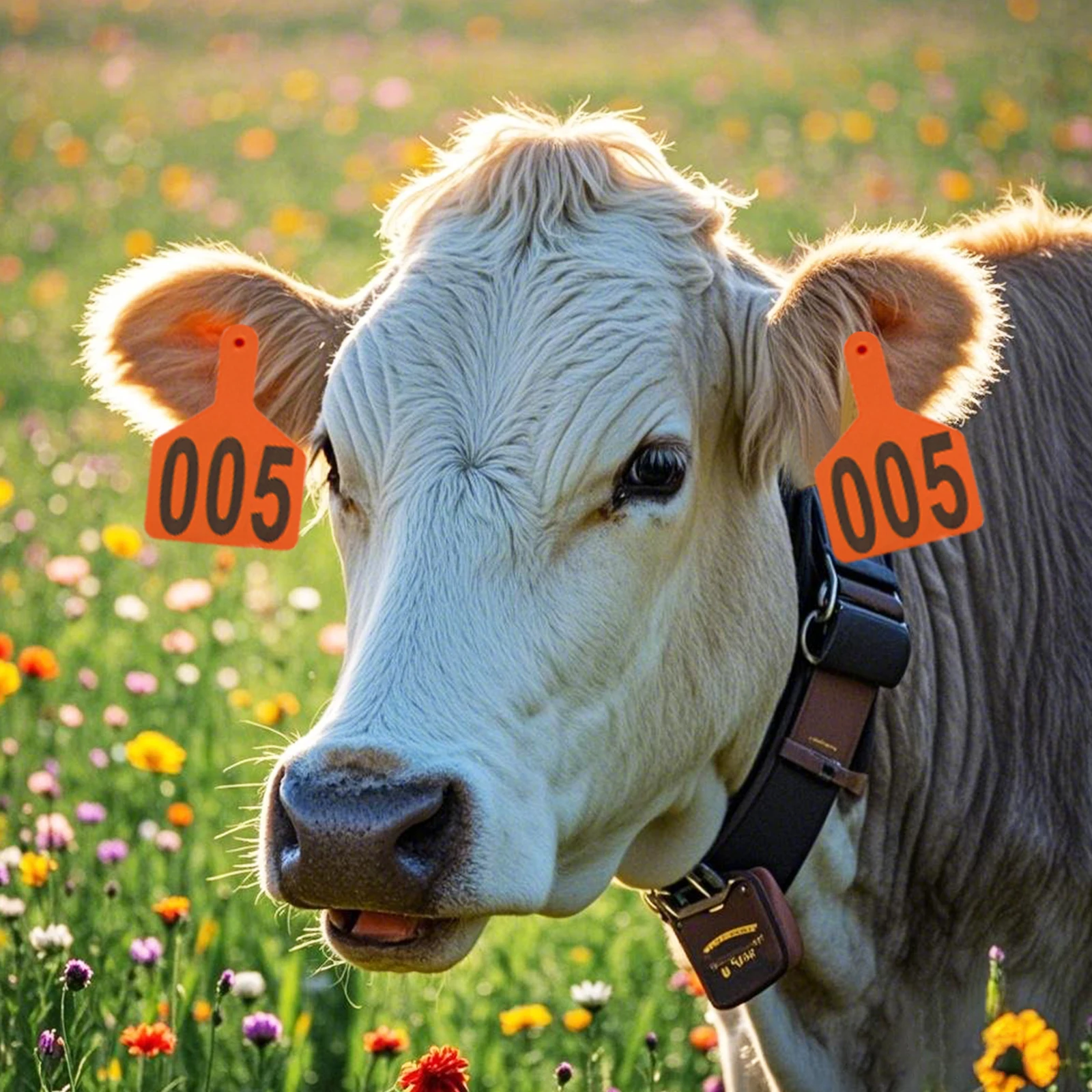 001-50 الماشية البقرة علامات الأذن الكبيرة علامات مع الكلمات أدوات تحديد الحيوانات بولي TPU علامة البقرة خنزير الماعز الأغنام مزرعة علامة (50 قطعة)