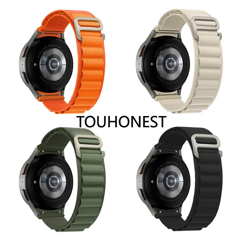 

20mm Sport nylon bracelet For Galaxy Watch 4 Classic 46mm 44mm band Alpine Loop Strap For Samsung Galaxy Watch 5 5 Pro 40mm 45mm