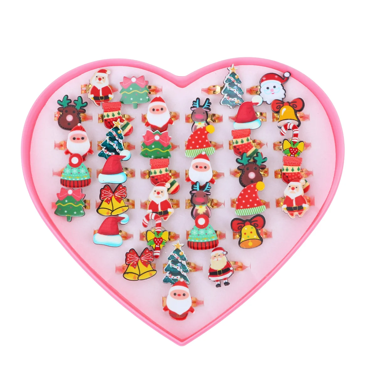 36PCS Christmas Finger Rings Design Finger Props Kids Finger Toys Festive Finger Covers finger props for Christmas