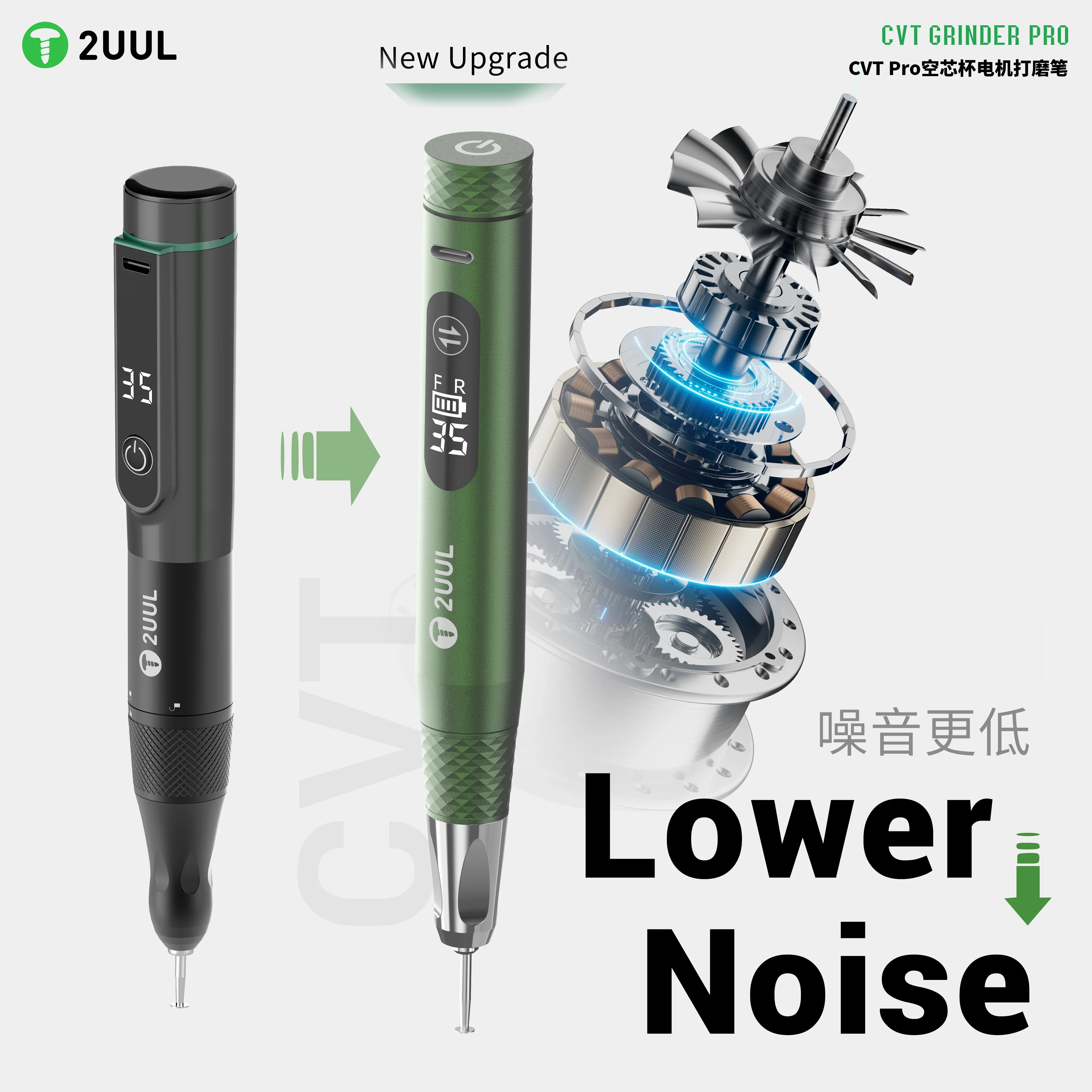 

2UUL DA85 CVT GRINDER PRO Electric Grinding Pen Polishing Pen Low Noise for Phone Repair Pads Chip Polishi Engraving Polisher