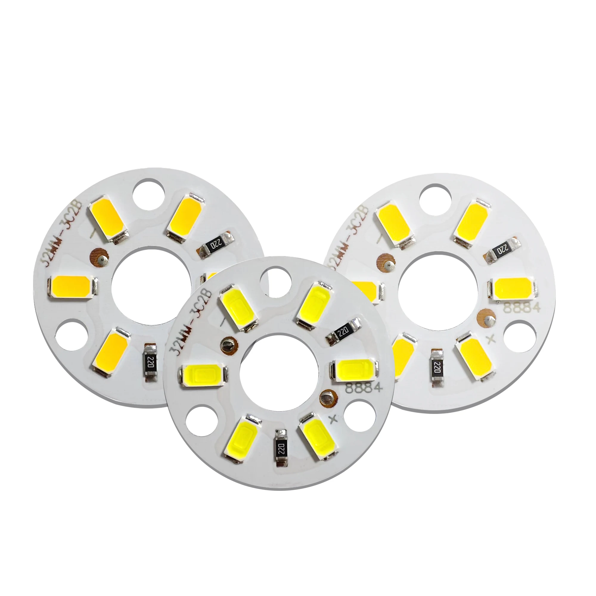 Panel de luz LED de 3W, 12V, luz blanca cálida, diámetro de 31MM, Chip SMD 5730, adecuado para lámpara de bricolaje, bombillas de 12V, 10 piezas