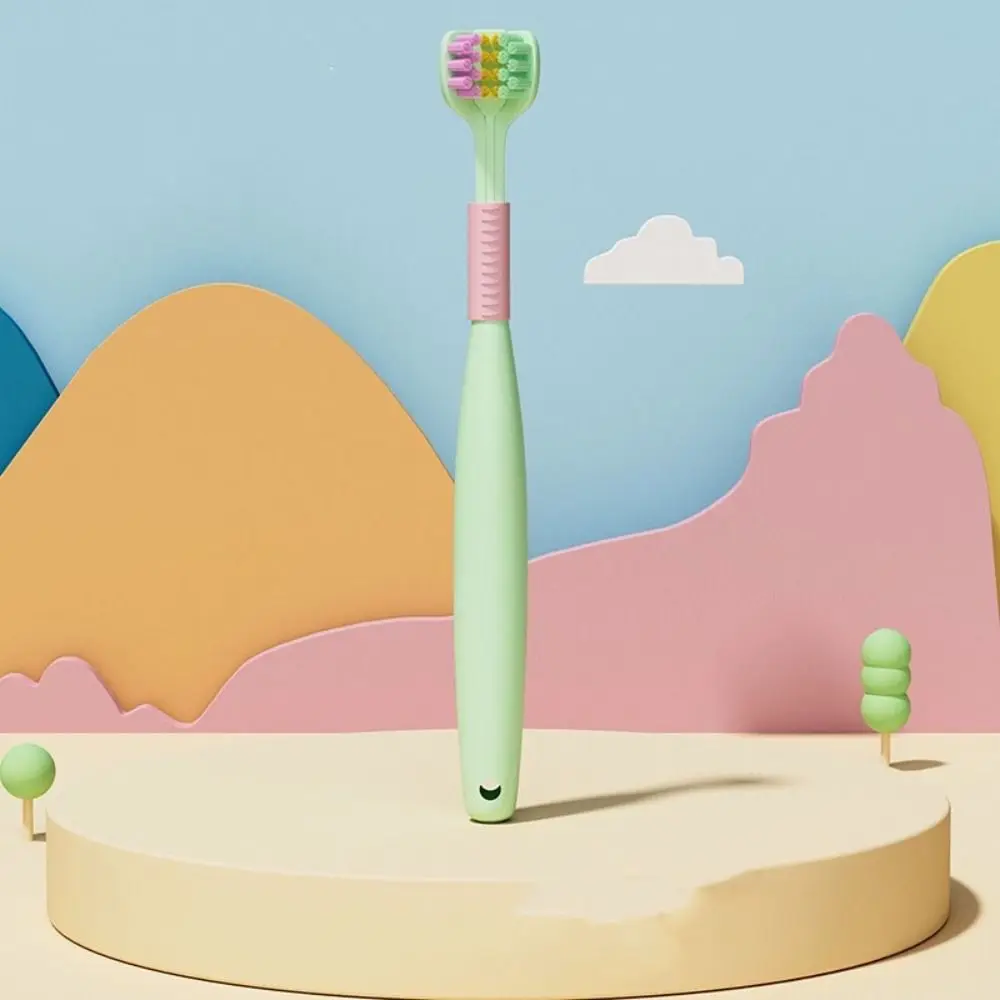 

Tongue Scraper Three Sided Children Toothbrush Cleaning Teeth Deep Oral Kids Tongue Scraper 360 Degree Wrap-Around