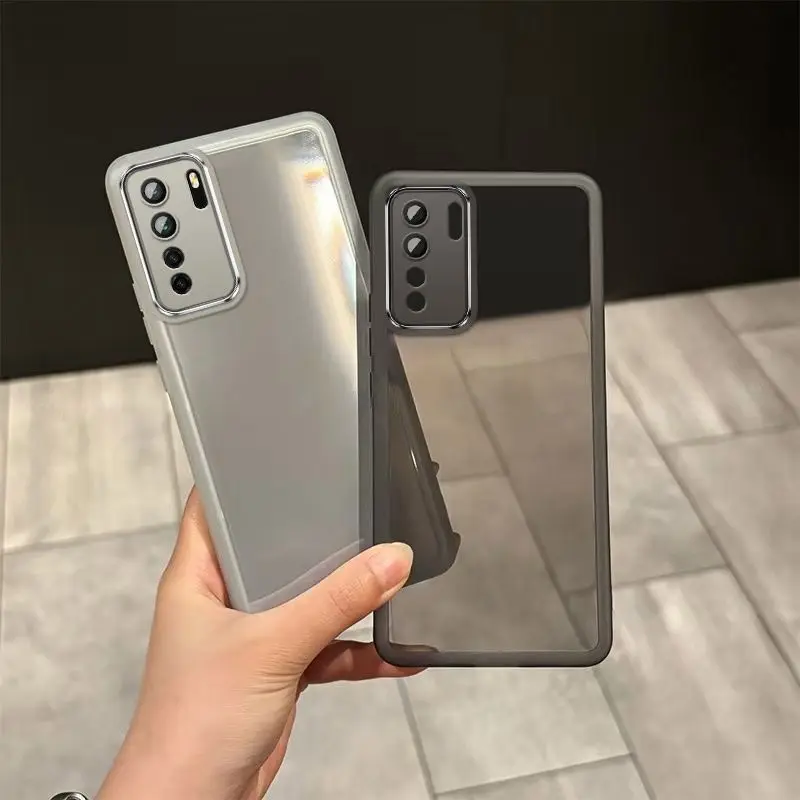 Para Huawei P40 lite 5G funda Huawei Nova 7SE funda de teléfono Nova7 se funda Huawei P40lite 5G cubierta trasera de silicona chapada a prueba de golpes