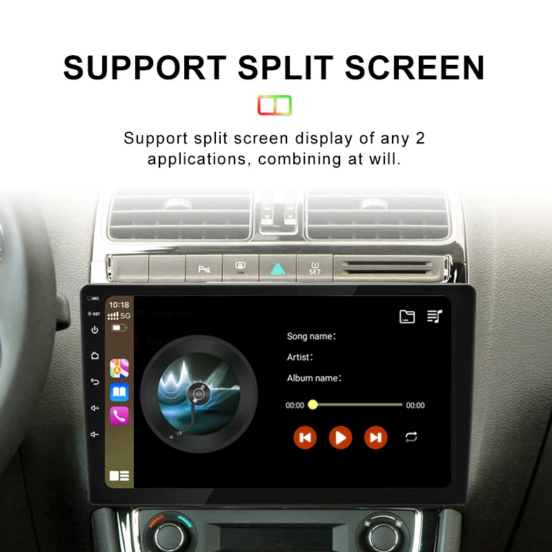 

BOSSCAR Car Radio 7/9/10 Inch Multimedia Video Player Android Universal Carplay Rearview Camera Wireless FM GPS BT Autoradio