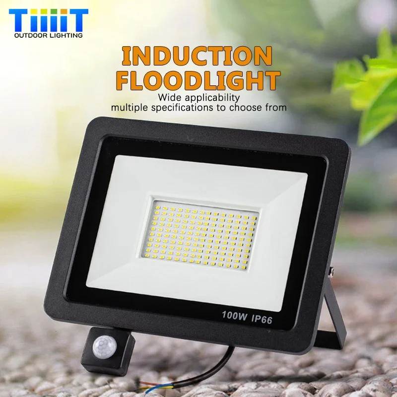 

LED Floodlight Outdoor Spotlight Motion Detector 220V 100W 50W 30W 20W IP66 Underground Light Warehouse Garden Decorative Lamp