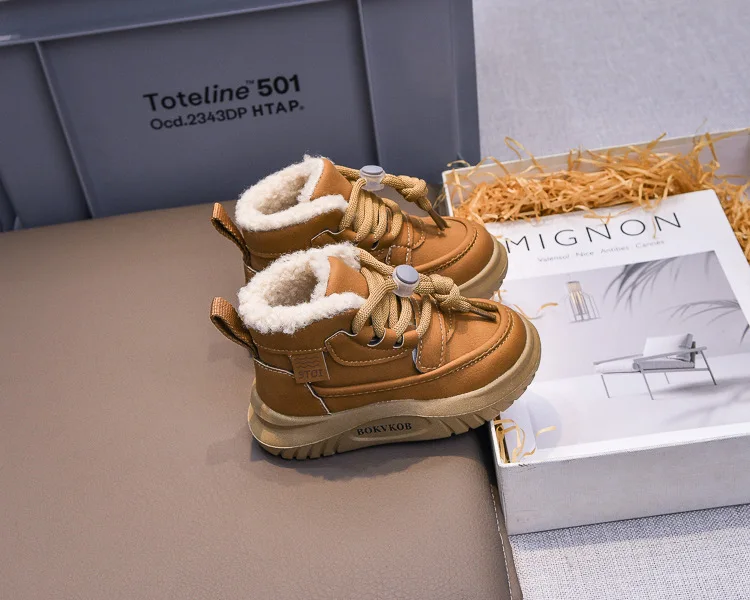 Herbst-Winter-Kinderschuhe Baby Mädchen Jungen Schneestiefel Outdoor Kleinkind Kinder Sneakers Weichsohlige Rutschfeste Plüschstiefel für Säuglinge – Detail 17