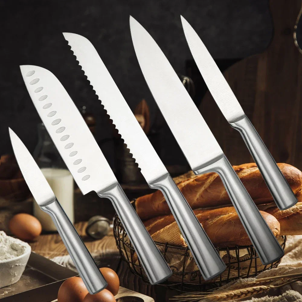 Professional kitchen accessory knives, 5-piece set of kitchen knives, high-quality stainless steel handle Japanese chef knives