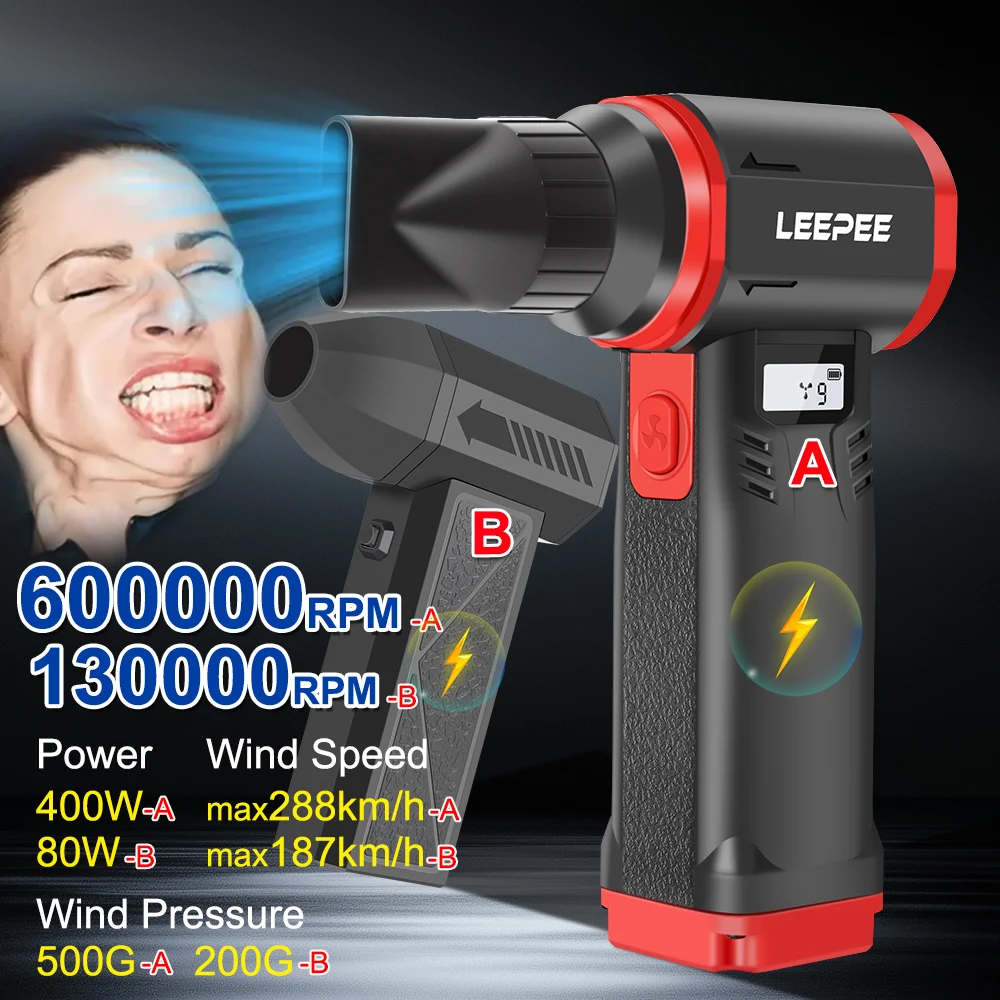 600-130000rpmターボジェットファン、犬用ペットヘアドライヤー、ポータブル送風機、家庭用エアダスター、キャンプマットインフレーター、車用空気入れ