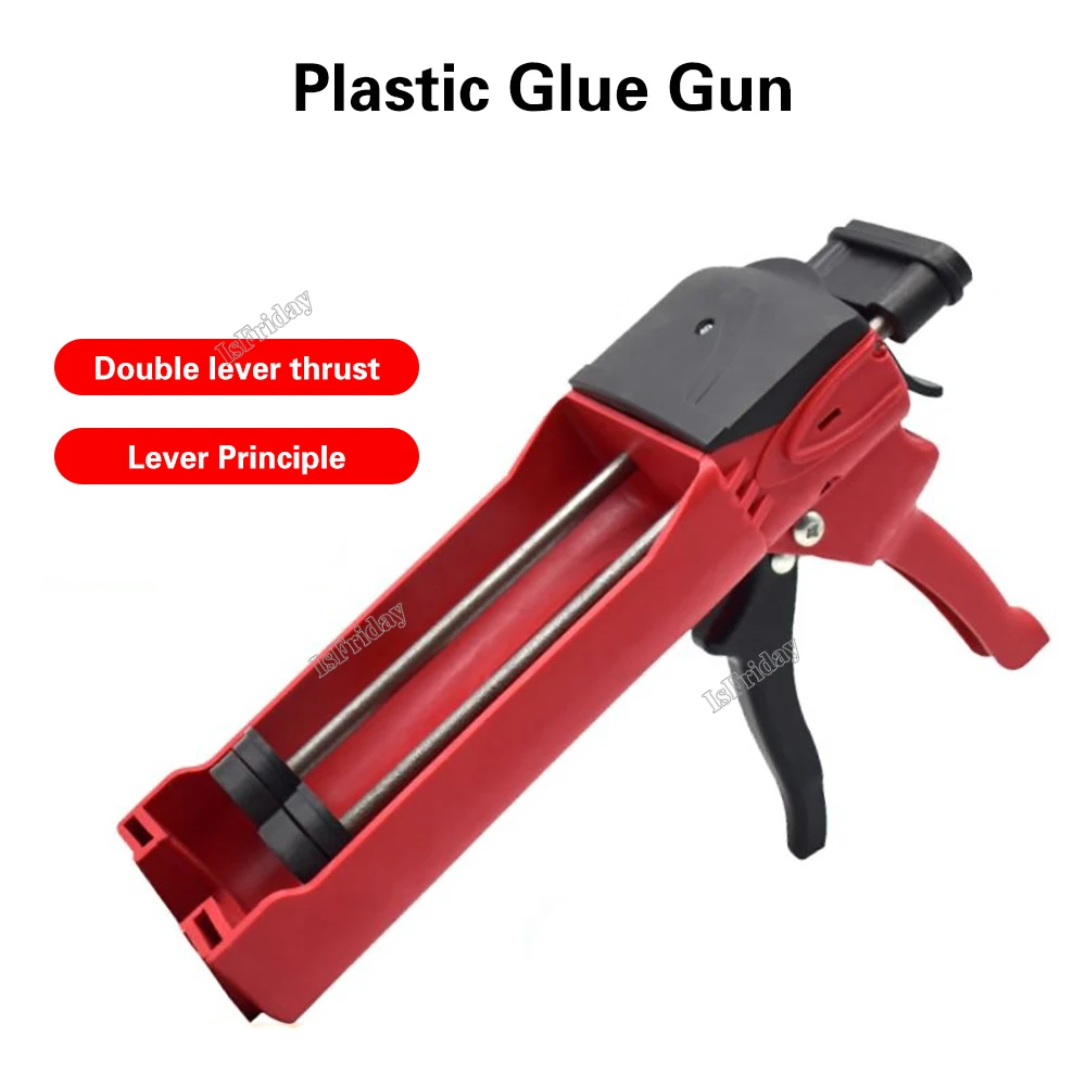 400ml Steel Dual Component Cartridge Gun Applicator Hydraulic Manual Handheld Caulk Glue Gun For Ceramic Tile Seam Home Repair