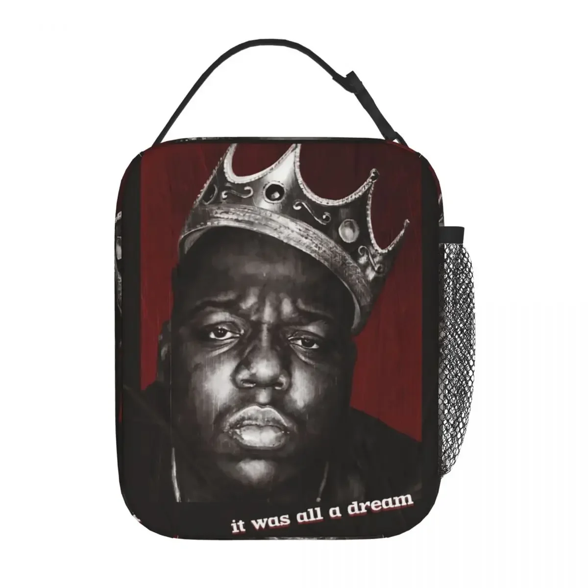 

Vintage Notorious BIG Insulated Lunch Bags Biggiesmalls Food Container Bags Leakproof Thermal Cooler Bento Box For Picnic