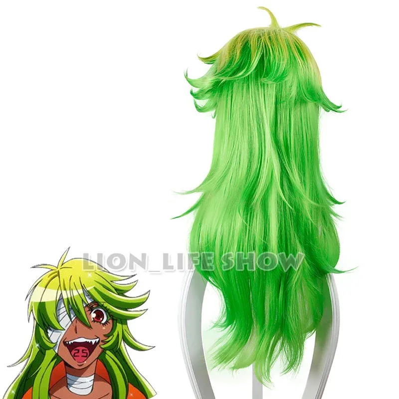 أنيمي الاحتفال البيت نانباكا شعر مستعار نيكو تأثيري الباروكات طويل الأخضر الاصطناعية الشعر بيروكا تأثيري الباروكات #3