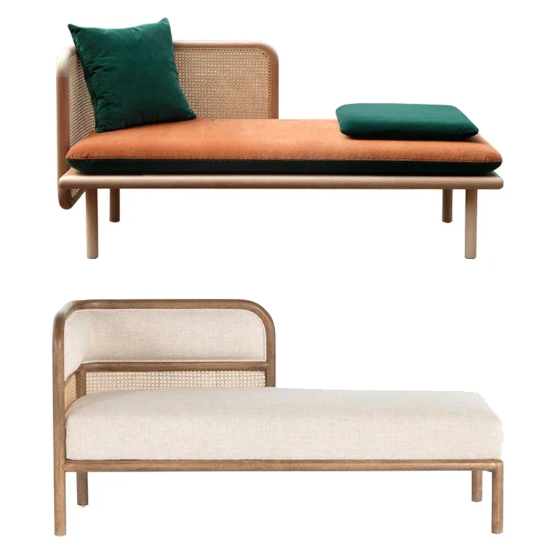 

Nordic solid wood concubine chair lazy lying...