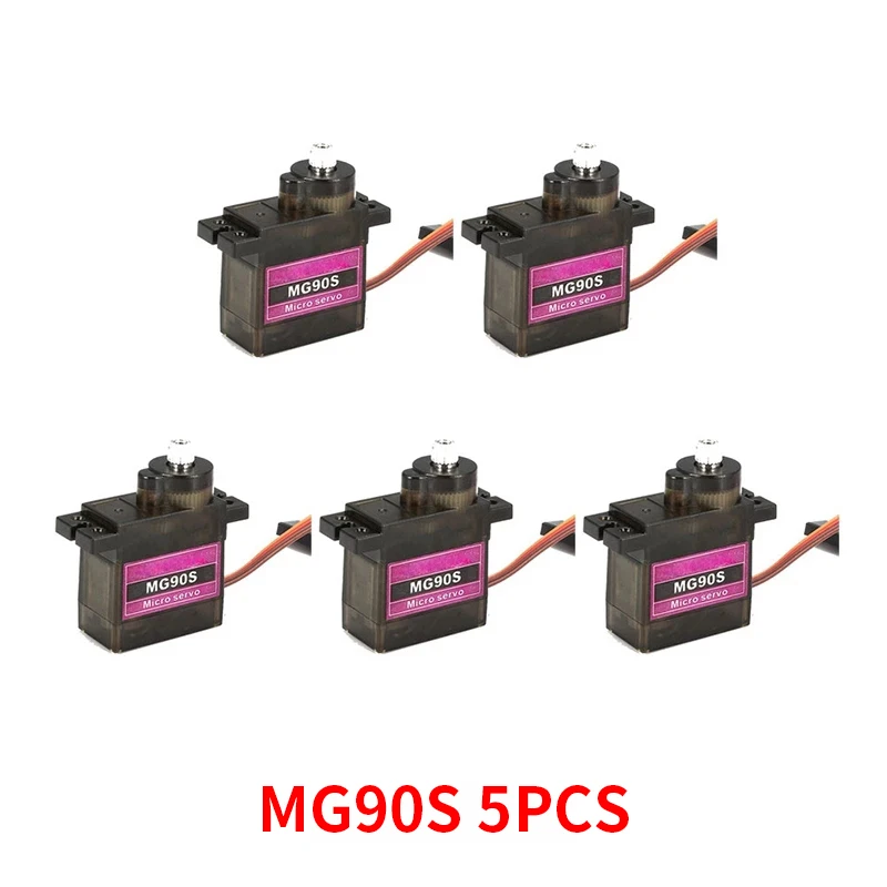 4/5/10/20PCS MG90S Metal Gear RC Micro Servo 13.4g Motor For ZOHD Volantex Airplane For RC Helicopter Car Boat Model Toy Control