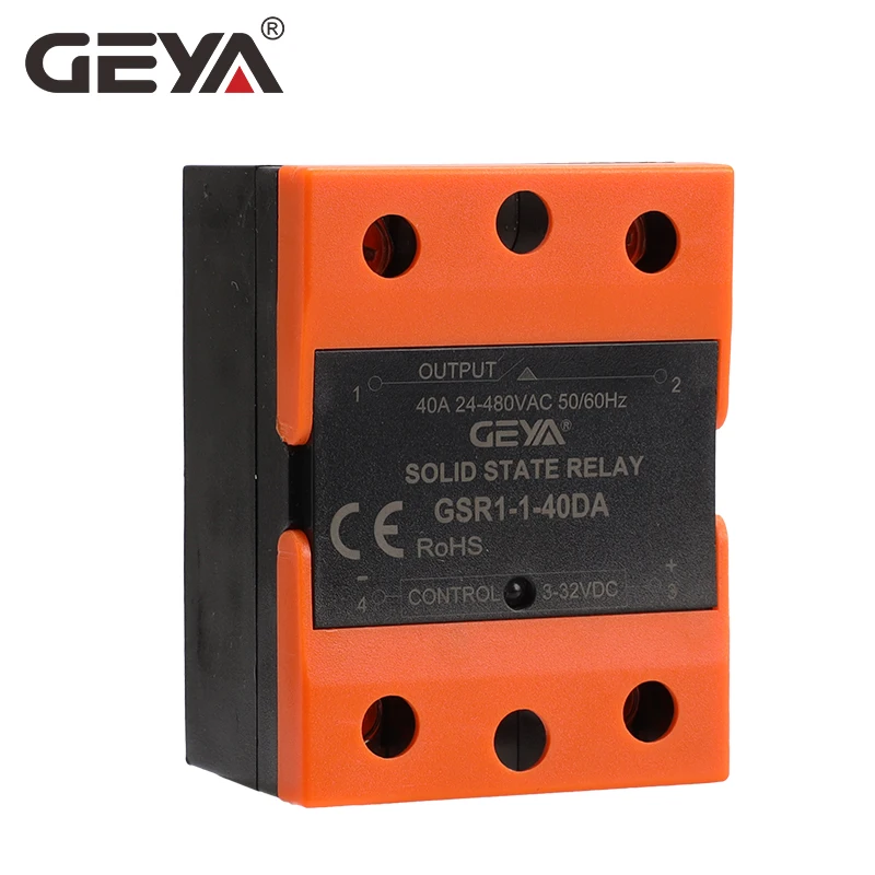 GEYA GSR1-1 Solid State Relay SSR-10DA SSR-25DA SSR-40DA 10A 25A 40A Actually 3-32VDC TO 24-380V AC SSR 10DD 25DD 40DD  10A-120A