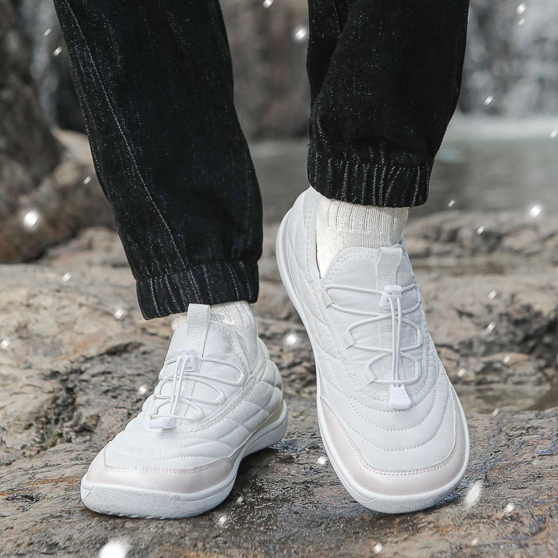 Men Winter Boots Plush Shoes Waterproof Snow Cotton Boots Barefoot Women Warm Fur Shoes Anti Slip Big Size Trekking Hiking Shoes view 6