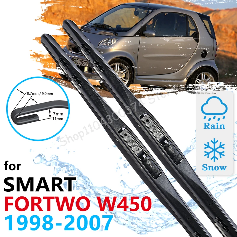 

For Smart Fortwo W450 1998 1999 2000~2007 Car Front Wiper Blades Washer Screen Cleaning Windscreen Windshield Car Accessories