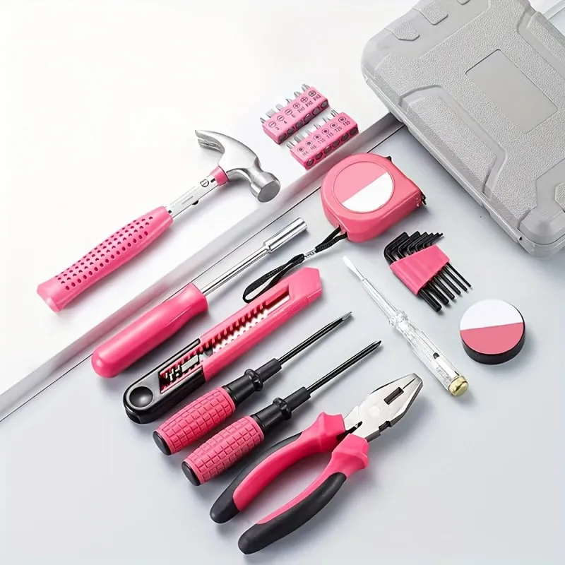 مجموعة أدوات إصلاح المنزل مع مفك براغي مطرقة نائب في صندوق الأدوات - أدوات منزلية شاملة لمشاريع DIY #5