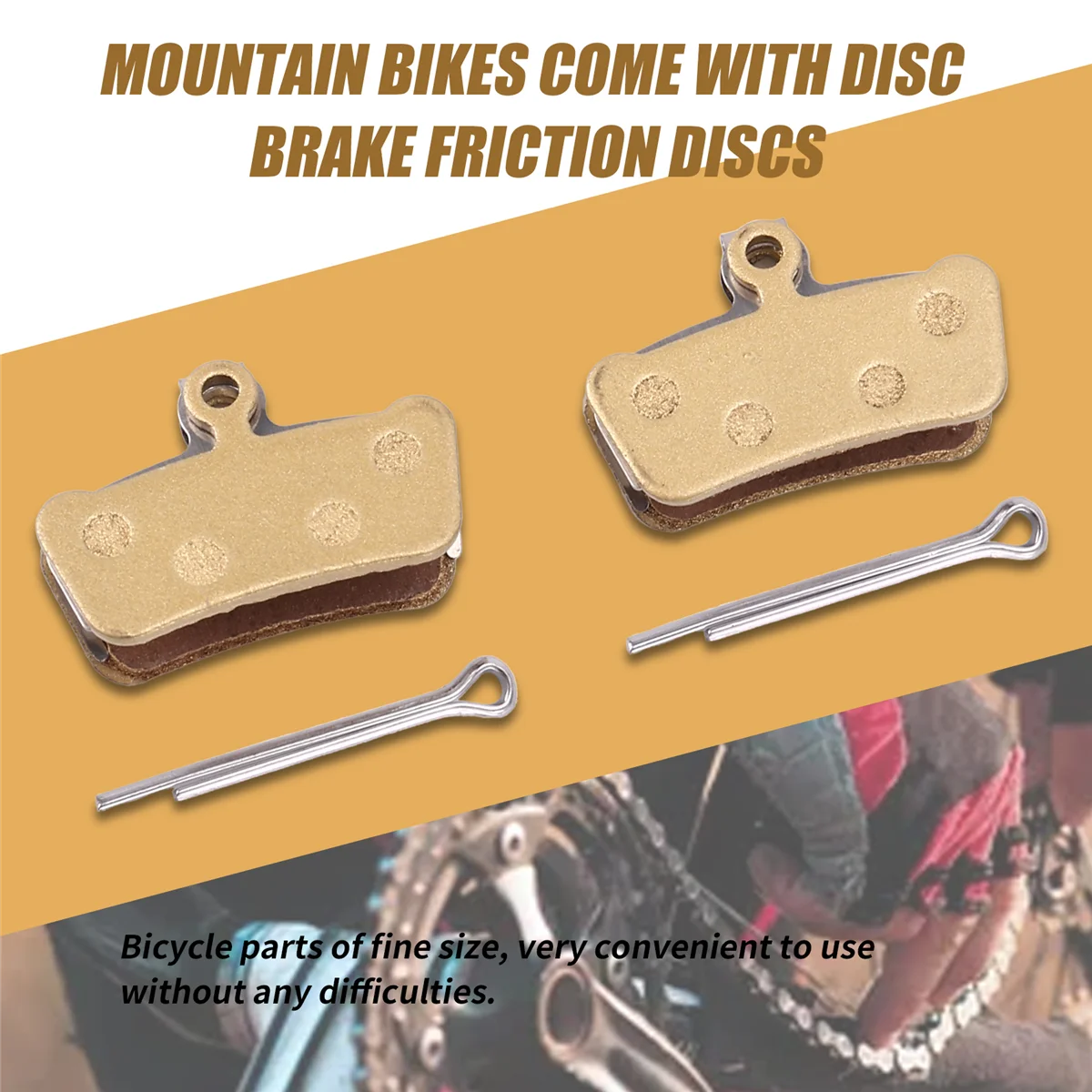 RIRI 2 Paar Mountainbike-Scheibenbremsbeläge aus Metall für SRAM Guide RSC/RS/R Avid XO E7 E9 Trail 4 Kolben