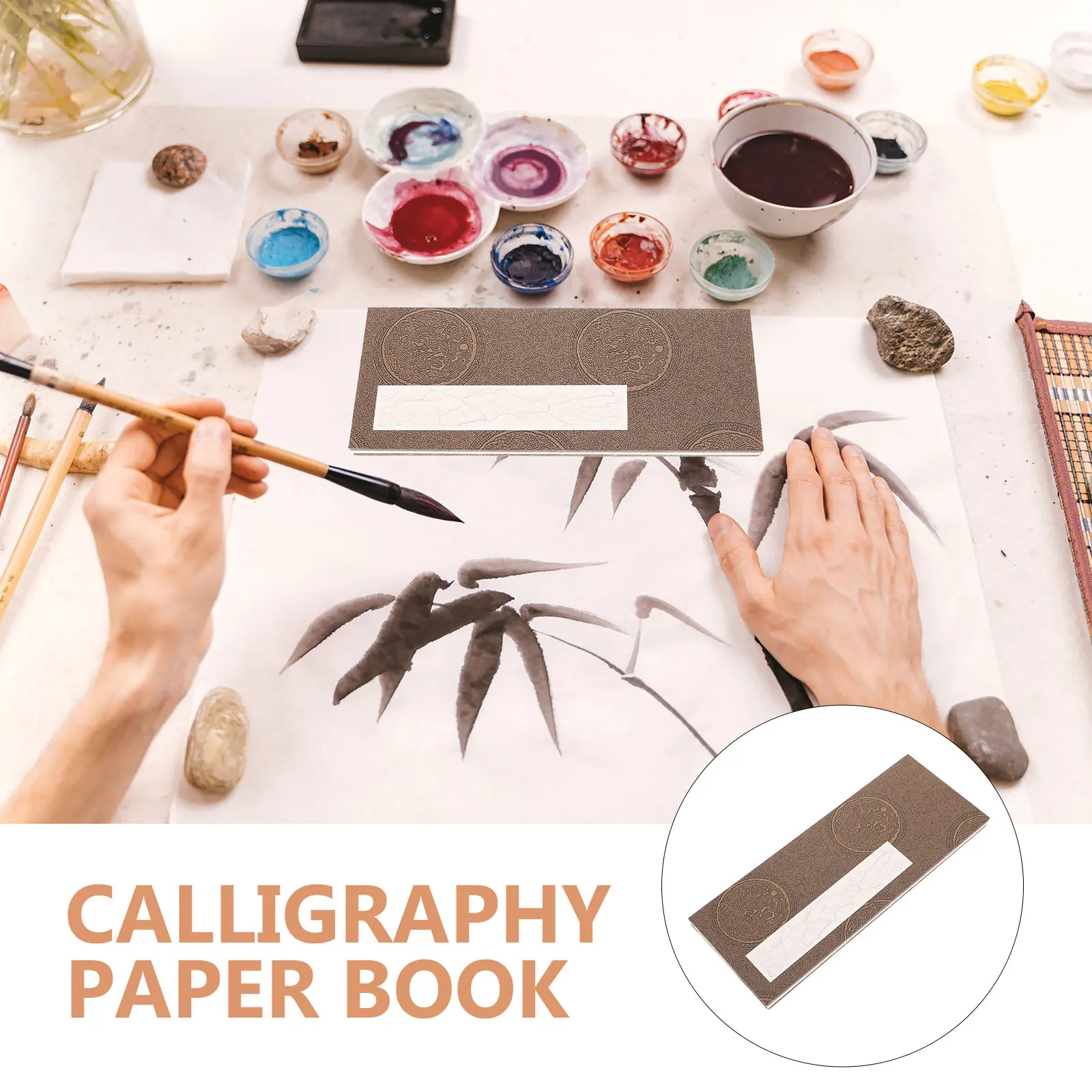 

Calligraphy Paper Blank Book Thickened Foldable Xuan Papers for Chinese Painting Writing Practice Vintage Style