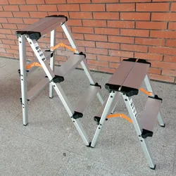 Aluminum Alloy Double-sided Man-type Ladder Home High Kitchen Folding Stool Multi-function Outdoor Climbing Stool Ladder