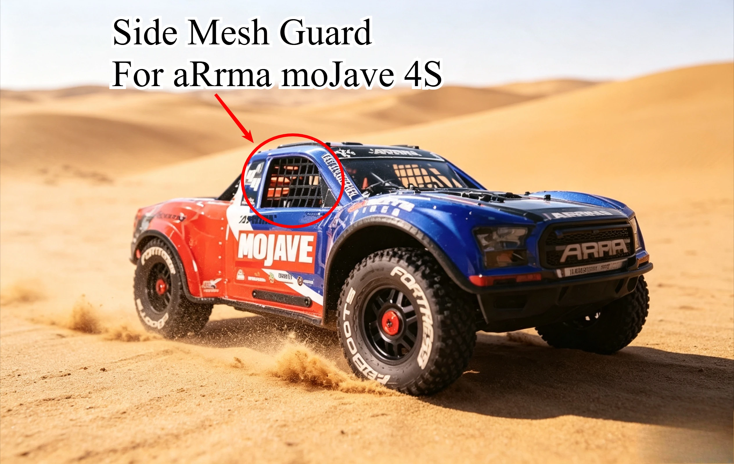 1/8 RC Desert Truck DIY Custom Side Protection Net For ARRMA Mojave 4S Scale Simulated Exterior Hobby Upgrade Mod Accessories