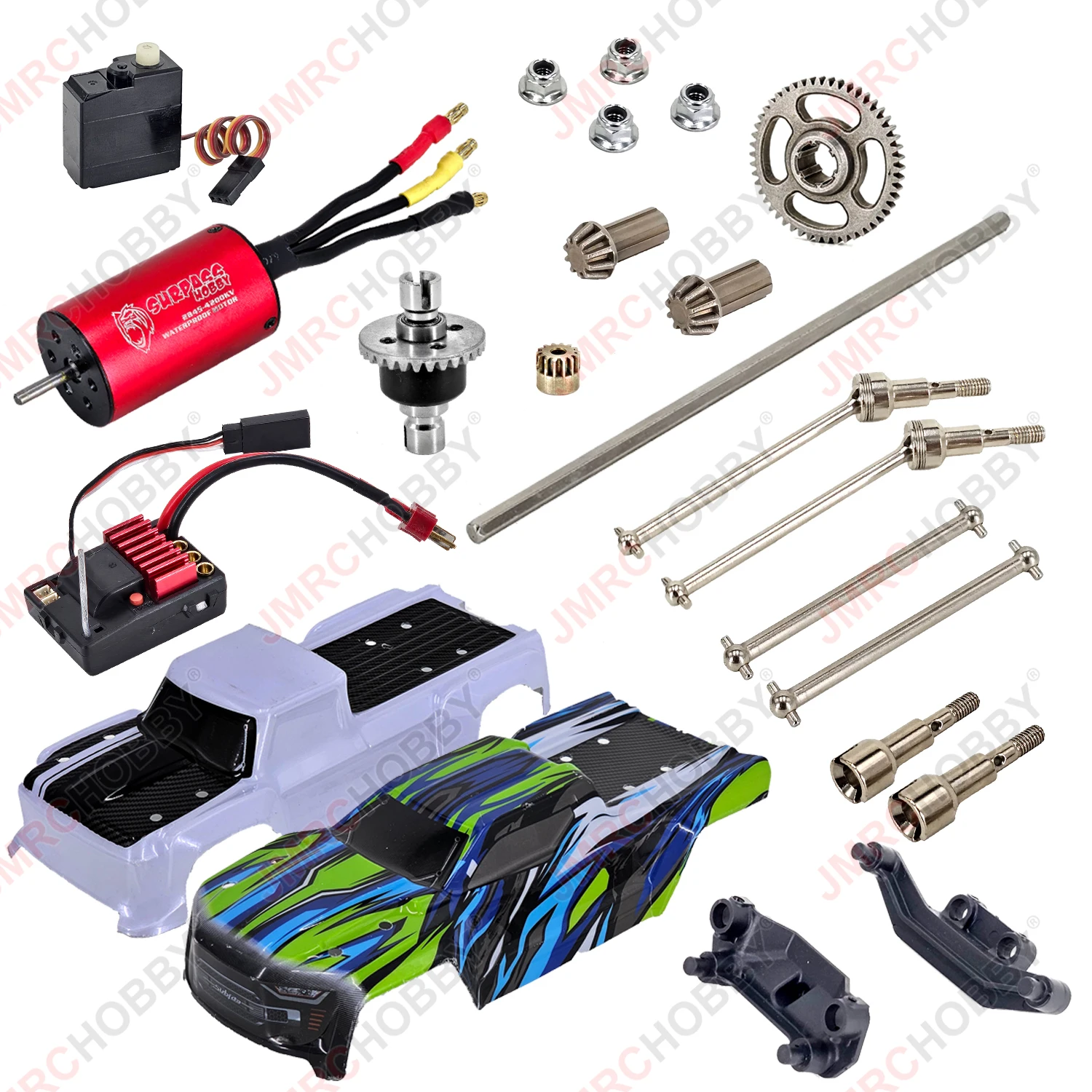 Original Replacement Spare Parts Brushless Motor ESC Servo Metal Gears CVD Accessories For S909Pro,S910Pro,S911Pro