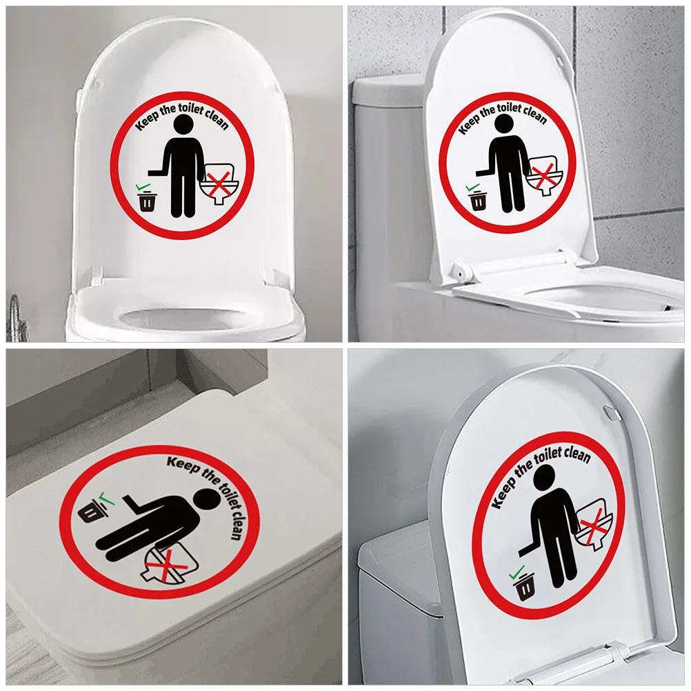 Toiletherinnering Flush Sticker Seat Cover Deksel Teken Sticker Zindelijkheidstraining Stickers