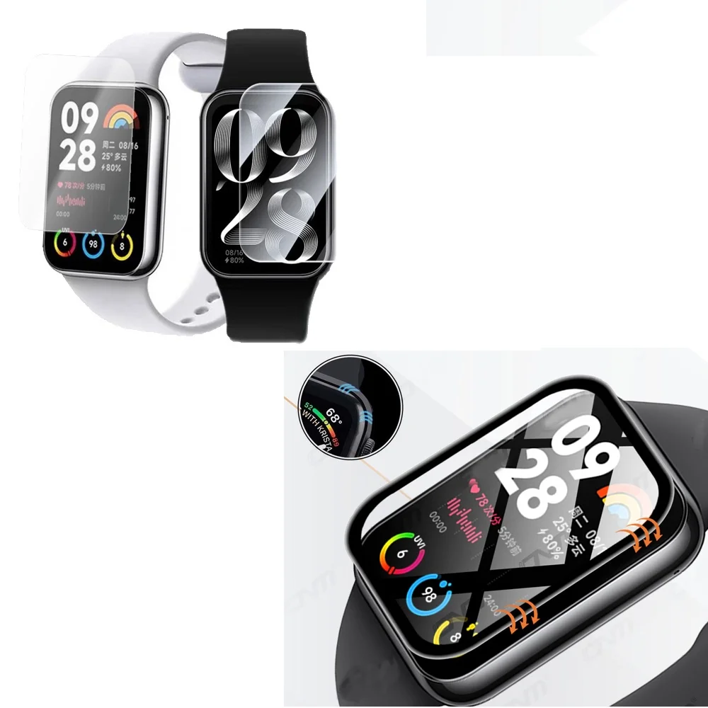 3D PMMA Защитная пленка для экрана с полным покрытием, мягкая защитная пленка для Xiaomi Mi Band 8 Pro Mi Band 7 Pro