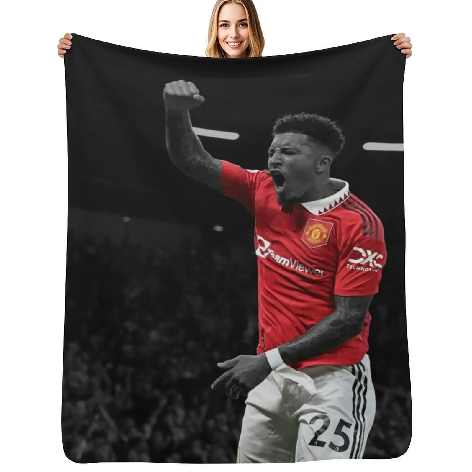 

JADON SANCHO GOAL NEW Throw Blanket Lightweight Warm Blanket for Travel Camping